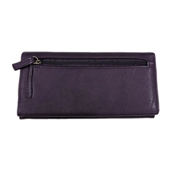 Mundi Purple Wallet File Master RFID Blocking Accordion Style Snap Closure - New - Picture 5 of 5